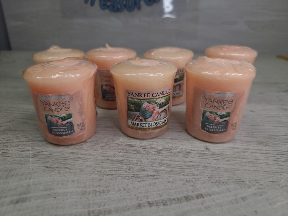 Yankee Candle Market Blossoms Votive Candle Lot of 7 NOS NEW